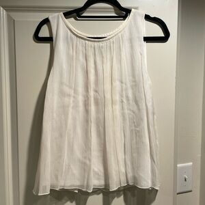 Alice + Olivia White Sleeveless Top